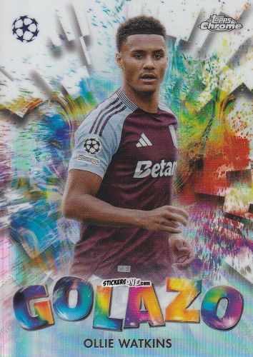 Sticker Ollie Watkins - Chrome Uefa Club Competitions 2024-2025 n. GZ-18 - Topps