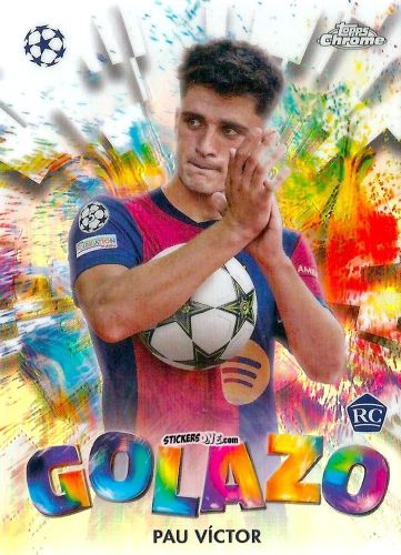Sticker Pau Victor - Chrome Uefa Club Competitions 2024-2025 n. GZ-24 - Topps