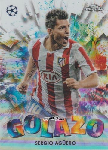 Figurina Sergio Aguero - Chrome Uefa Club Competitions 2024-2025 n. GZ-30 - Topps