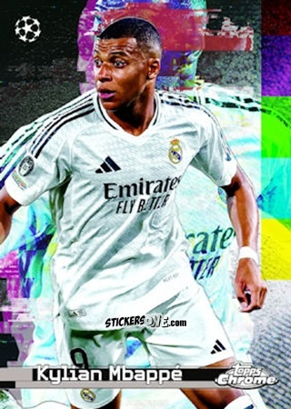 Figurina Kylian Mbappe - Chrome Uefa Club Competitions 2024-2025 n. WN-9 - Topps