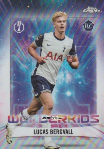 Figurina Lucas Bergvall - Chrome Uefa Club Competitions 2024-2025 n. WK-16 - Topps
