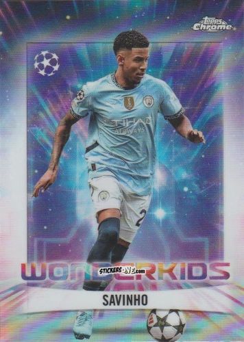 Sticker Savio Savinho - Chrome Uefa Club Competitions 2024-2025 n. WK-17 - Topps