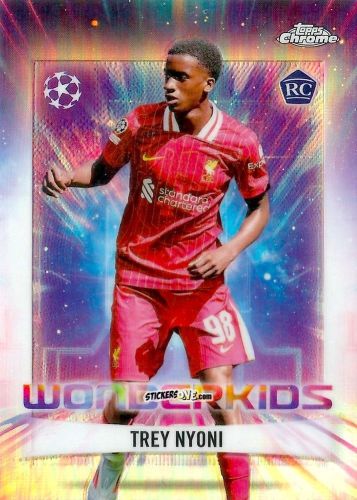 Figurina Trey Nyoni - Chrome Uefa Club Competitions 2024-2025 n. WK-18 - Topps