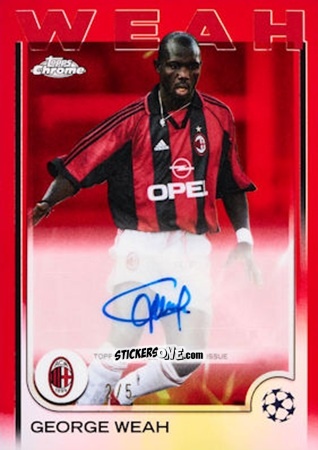 Cromo George Weah - Chrome Uefa Club Competitions 2024-2025 n. CA-GW - Topps