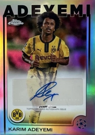 Cromo Karim Adeyemi - Chrome Uefa Club Competitions 2024-2025 n. CA-KA - Topps