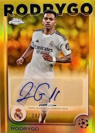 Cromo Rodrygo - Chrome Uefa Club Competitions 2024-2025 n. CA-RY - Topps