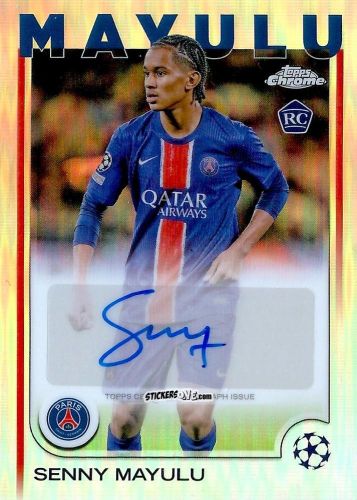 Figurina Senny Mayulu - Chrome Uefa Club Competitions 2024-2025 n. CA-SM - Topps