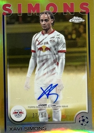 Cromo Xavi Simons - Chrome Uefa Club Competitions 2024-2025 n. CA-XS - Topps