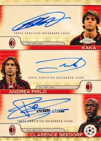 Figurina Kaka / CIarence Sedorf / Andrea PirIo - Chrome Uefa Club Competitions 2024-2025 n. TA-ACM - Topps