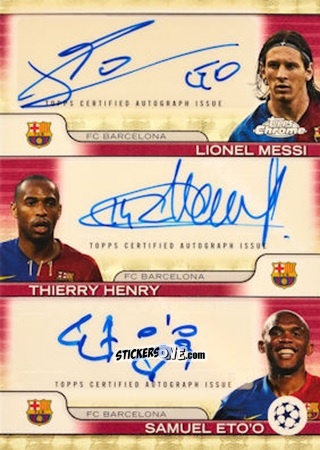 Cromo Thiery Henry / Lionel Mesi / Samuel Eto'o - Chrome Uefa Club Competitions 2024-2025 n. TA-FCB - Topps
