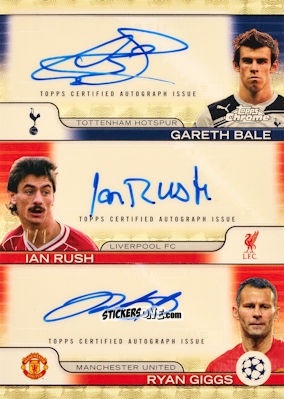 Figurina Ian Rush / Gareth Bale / Ryan Giggs - Chrome Uefa Club Competitions 2024-2025 n. TA-WAL - Topps