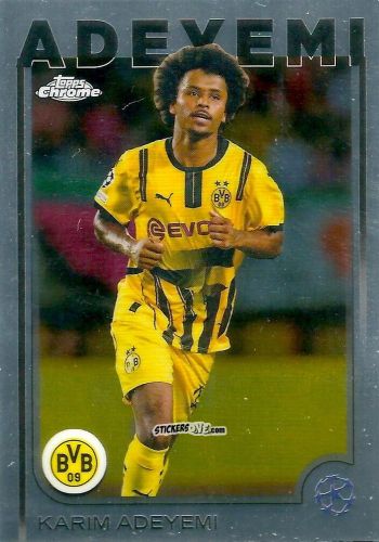 Figurina Karim Adeyemi - Chrome Uefa Club Competitions 2024-2025 n. 105 - Topps