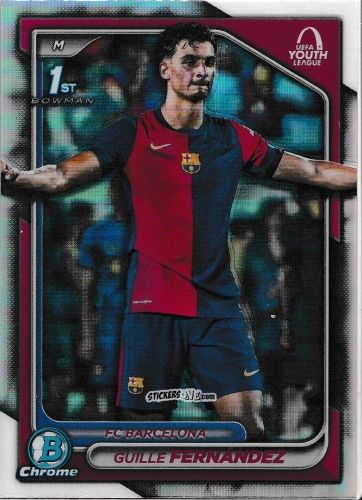 Figurina Guille Fernandez - Chrome Uefa Club Competitions 2024-2025 n. BU-GF - Topps