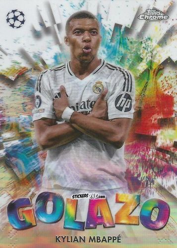 Figurina Kylian Mbappe - Chrome Uefa Club Competitions 2024-2025 n. GZ-21 - Topps