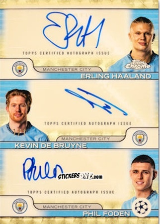 Sticker De Bruyne / Erling Haaland / Foden - Chrome Uefa Club Competitions 2024-2025 n. TA-CIT - Topps