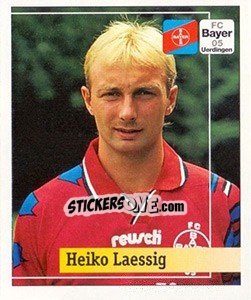 Sticker Heiko Laessig - German Football Bundesliga 1994-1995. Final phase - Panini
