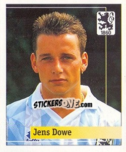 Cromo Jens Dowe - German Football Bundesliga 1994-1995. Final phase - Panini