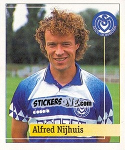 Sticker Alfred Nijhuis - German Football Bundesliga 1994-1995. Final phase n. 206 - Panini