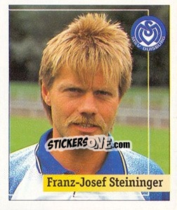 Cromo Franz-Josef Steiniger - German Football Bundesliga 1994-1995. Final phase - Panini