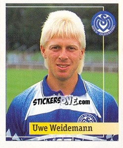Cromo Uwe Weidemann - German Football Bundesliga 1994-1995. Final phase - Panini