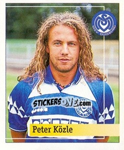 Sticker Peter Közle - German Football Bundesliga 1994-1995. Final phase n. 216 - Panini