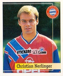 Cromo Christian Nerlinger - German Football Bundesliga 1994-1995. Final phase - Panini