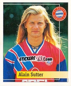 Cromo Alain Sutter - German Football Bundesliga 1994-1995. Final phase - Panini