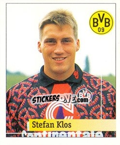 Sticker Stefan Klos - German Football Bundesliga 1994-1995. Final phase n. 13 - Panini