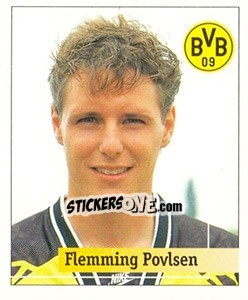Sticker Flemming Povlsen - German Football Bundesliga 1994-1995. Final phase n. 23 - Panini