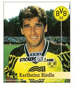 Cromo Karlheinz Riedle - German Football Bundesliga 1994-1995. Final phase - Panini