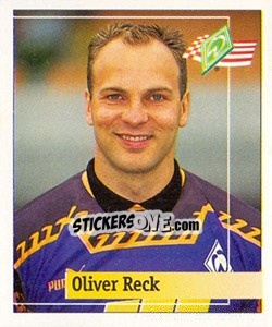 Sticker Oliver Reck - German Football Bundesliga 1994-1995. Final phase - Panini