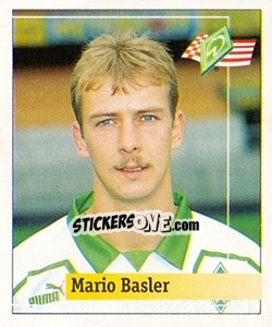 Sticker Mario Basler - German Football Bundesliga 1994-1995. Final phase n. 32 - Panini