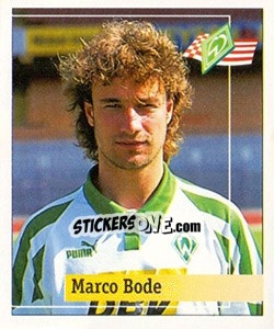 Sticker Marco Bode - German Football Bundesliga 1994-1995. Final phase - Panini