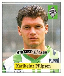 Cromo Karlheinz Pflipsen - German Football Bundesliga 1994-1995. Final phase - Panini