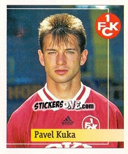Sticker Pavel Kuka - German Football Bundesliga 1994-1995. Final phase - Panini