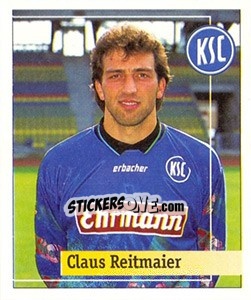 Sticker Claus Reitmaier - German Football Bundesliga 1994-1995. Final phase - Panini