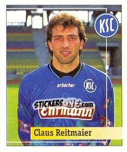 Sticker Claus Reitmaier - German Football Bundesliga 1994-1995. Final phase n. 73 - Panini