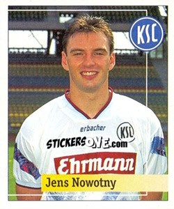 Sticker Jens Nowotny - German Football Bundesliga 1994-1995. Final phase - Panini
