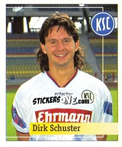 Cromo Dirk Schuster - German Football Bundesliga 1994-1995. Final phase - Panini