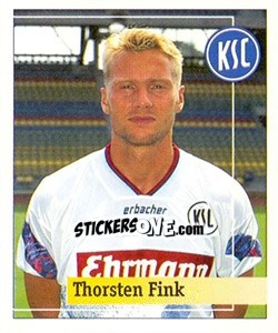 Sticker Thorsten Fink - German Football Bundesliga 1994-1995. Final phase n. 80 - Panini