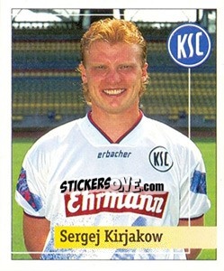 Cromo Sergej Kirjakow - German Football Bundesliga 1994-1995. Final phase - Panini