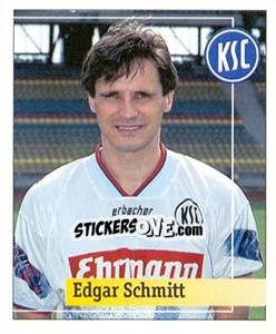 Cromo Edgar Schmitt - German Football Bundesliga 1994-1995. Final phase - Panini