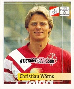 Sticker Christian Wörns - German Football Bundesliga 1994-1995. Final phase - Panini