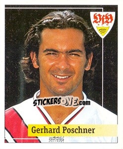Sticker Gerhard Poschner - German Football Bundesliga 1994-1995. Final phase - Panini