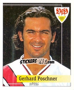 Sticker Gerhard Poschner - German Football Bundesliga 1994-1995. Final phase n. 104 - Panini