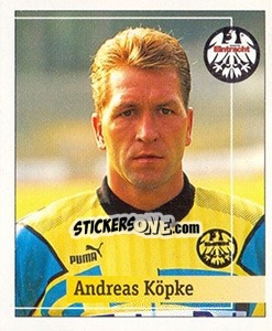 Cromo Andreas Köpke - German Football Bundesliga 1994-1995. Final phase - Panini