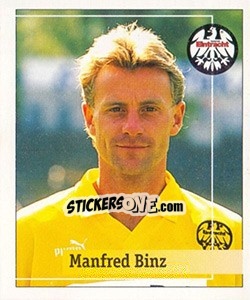 Cromo Manfred Binz - German Football Bundesliga 1994-1995. Final phase - Panini