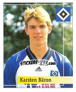 Cromo Karsten Bäron - German Football Bundesliga 1994-1995. Final phase - Panini
