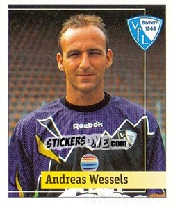 Cromo Andreas Wessels - German Football Bundesliga 1994-1995. Final phase - Panini