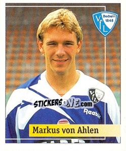 Cromo Markus von Ahlen - German Football Bundesliga 1994-1995. Final phase - Panini